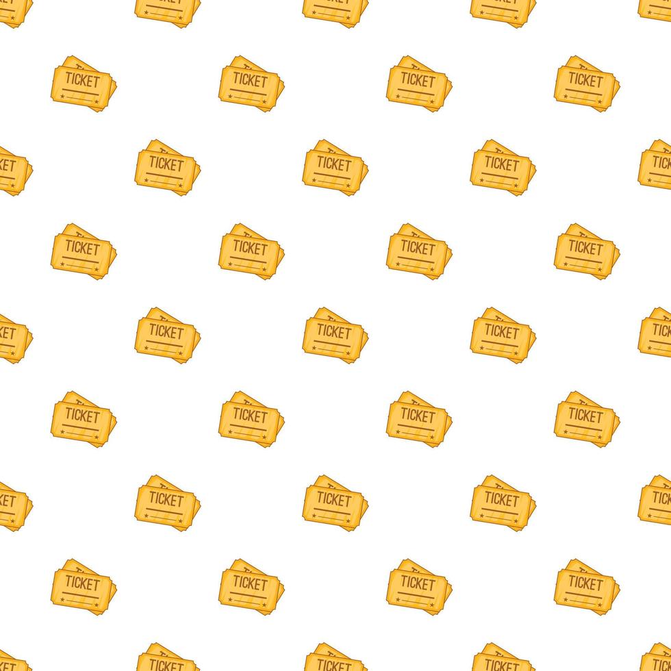 Ticket pattern, cartoon style vector