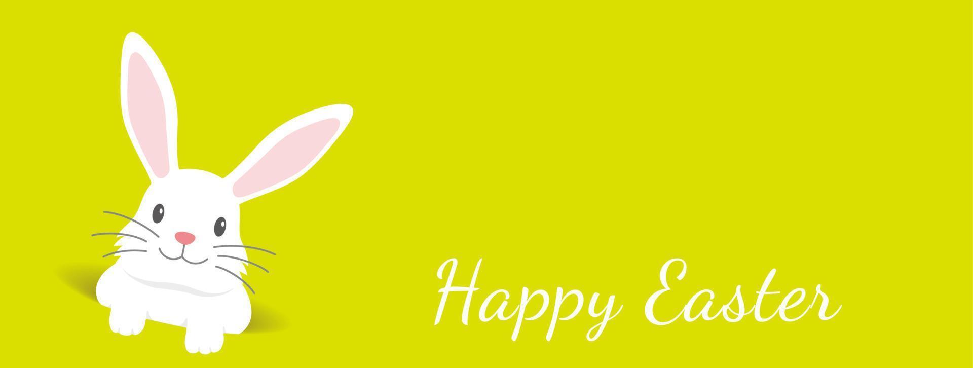 Easter Background Vector Illustration With An Easter Bunny And Text Space.