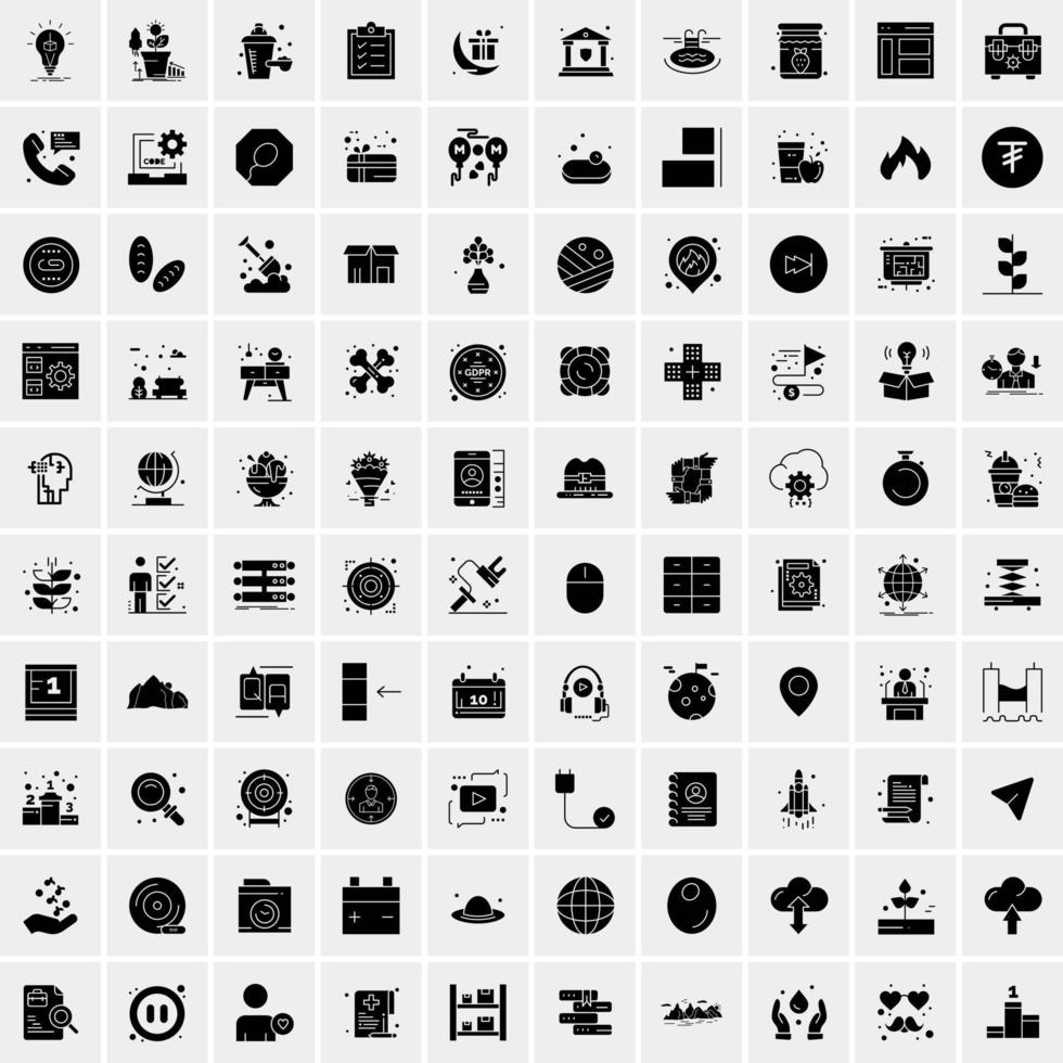 Set of 100 Universal Icons vector