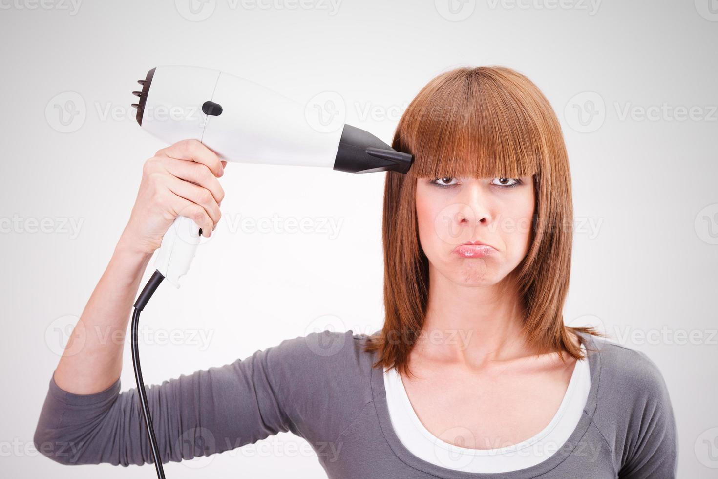 Hairdresser having a bad day photo