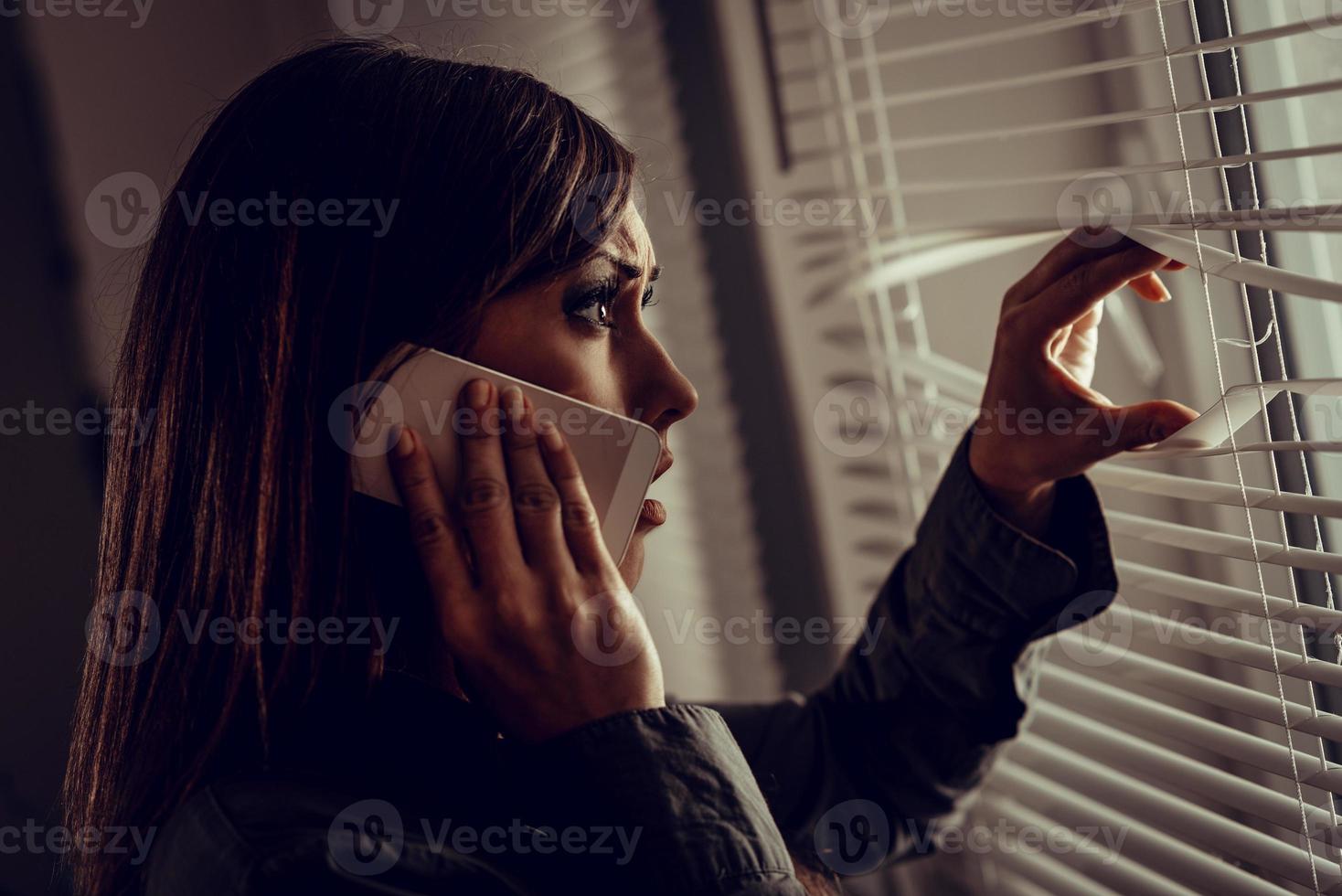 miedo mujer vista foto