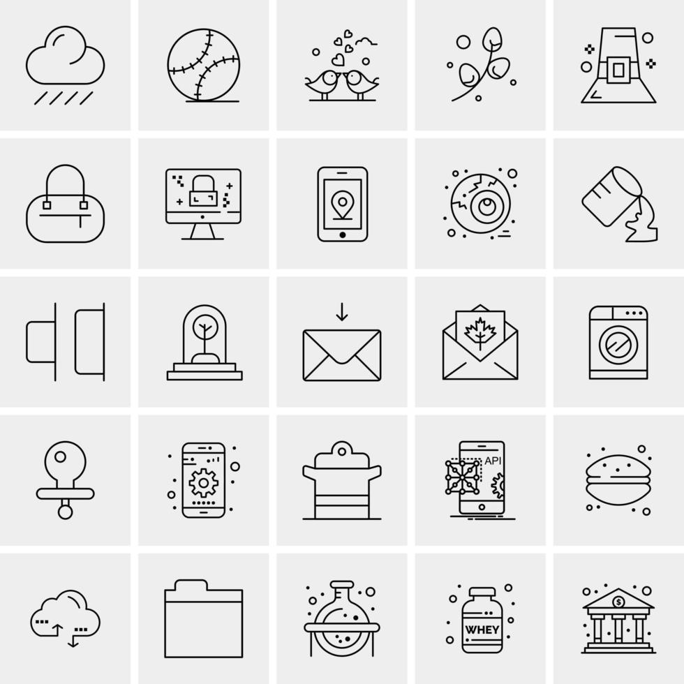 25 Universal Business Icons Vector Creative Icon Illustration to use in web and Mobile Related project