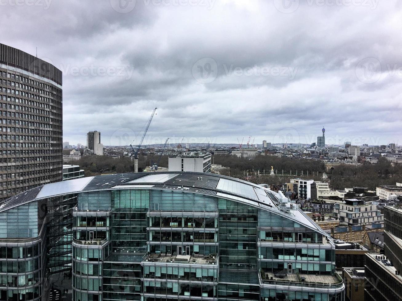 An aerial view of London photo