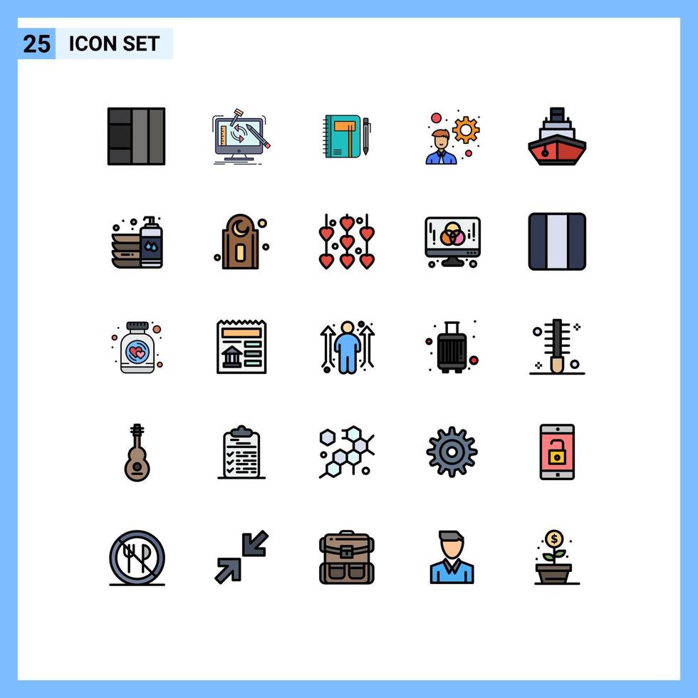25 Creative Icons Modern Signs and Symbols of cruise development business developer pen Editable Vector Design Elements