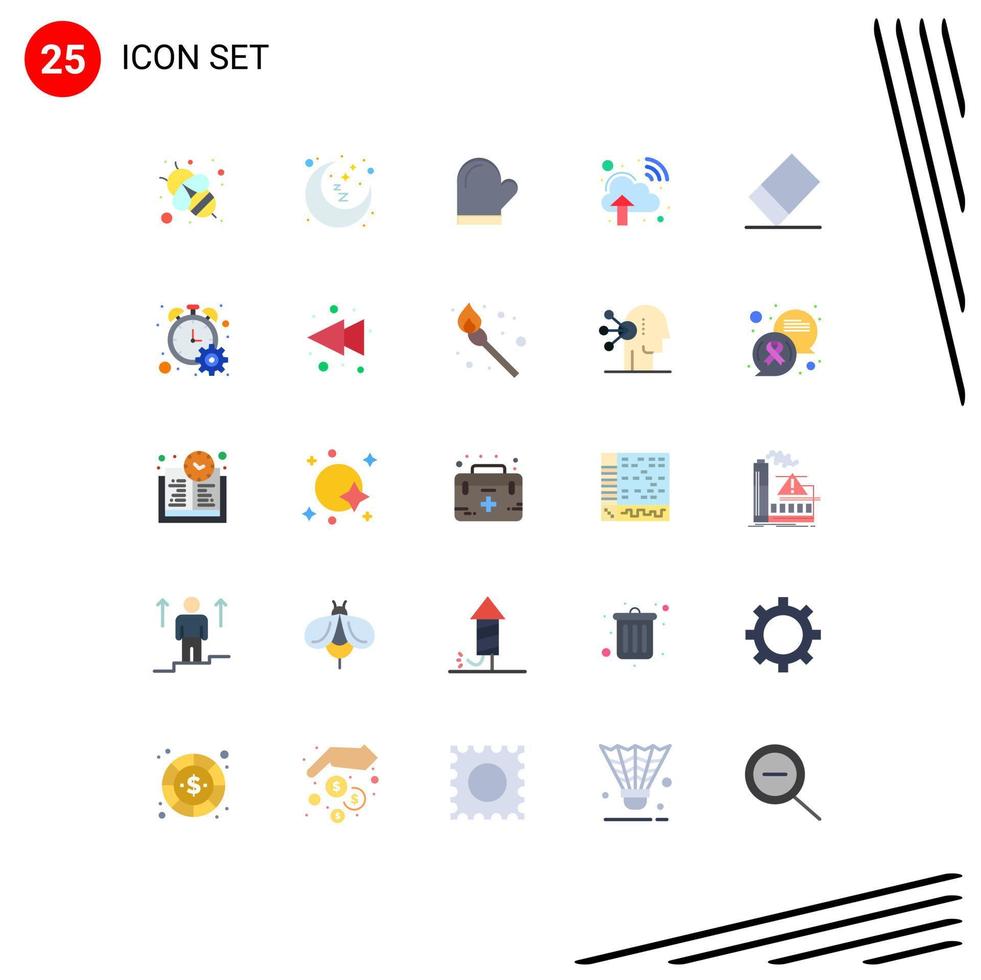 25 Creative Icons Modern Signs and Symbols of progress rubber potholder internet cloud internet Editable Vector Design Elements