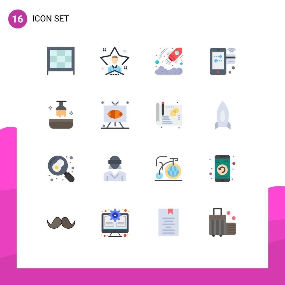 16 Creative Icons Modern Signs and Symbols of beauty mobile business internet card Editable Pack of Creative Vector Design Elements