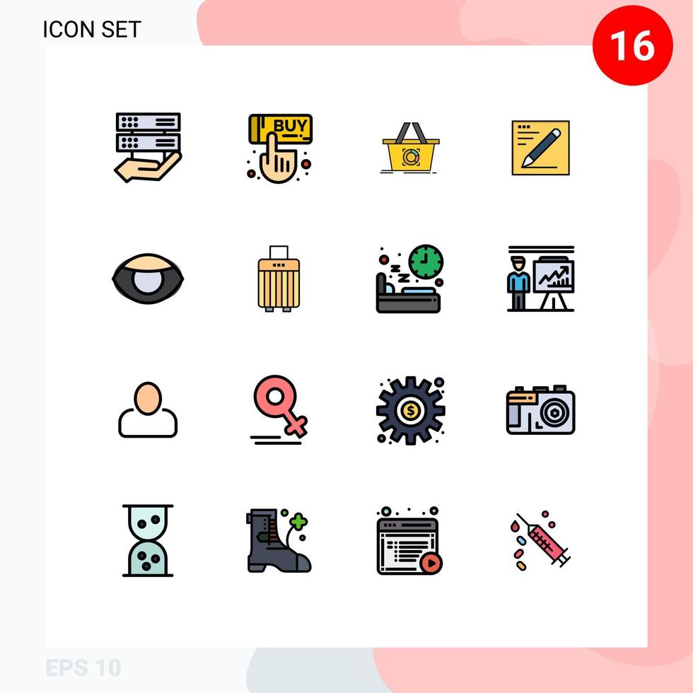 16 iconos creativos signos y símbolos modernos de carro de educación facial navegador de texto elementos de diseño de vectores creativos editables