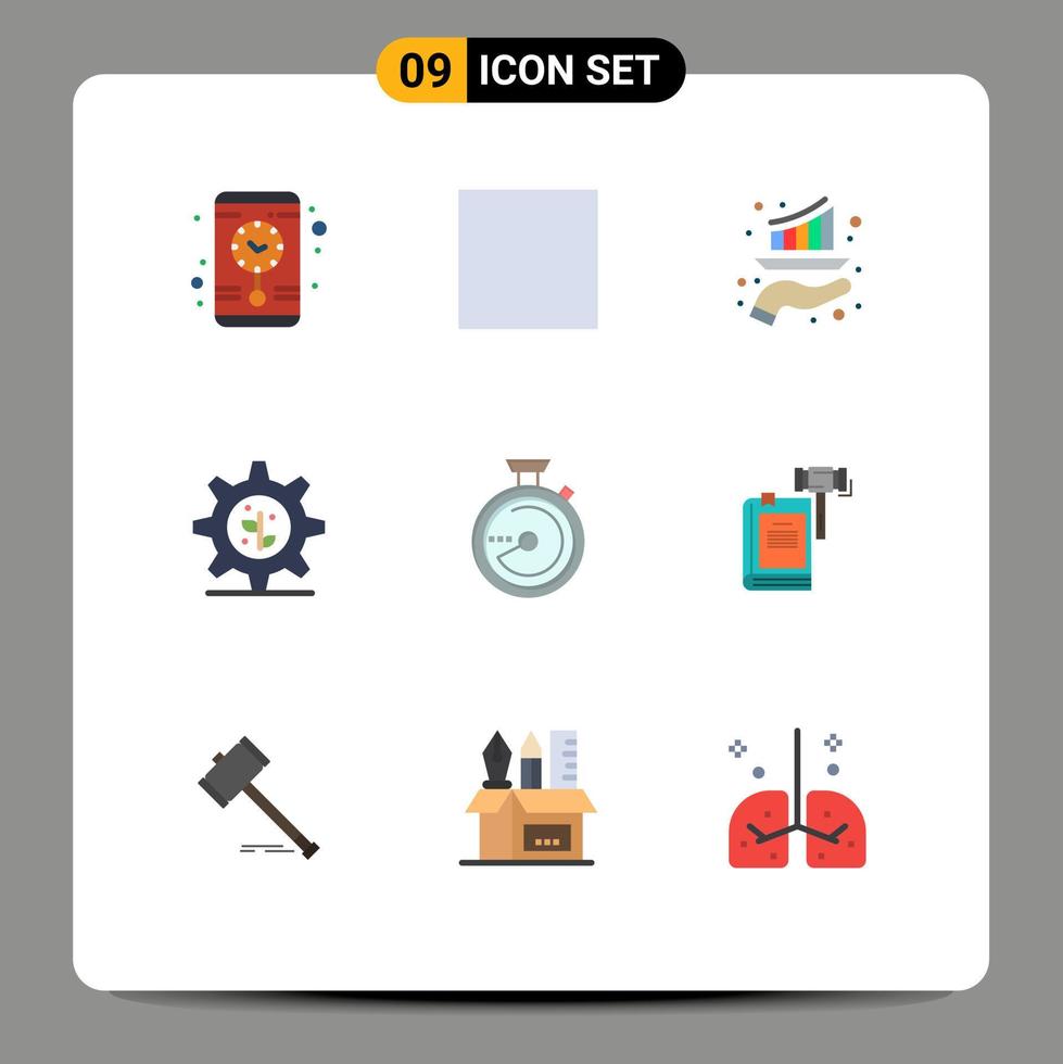 Flat Color Pack of 9 Universal Symbols of action location report navigation browse Editable Vector Design Elements