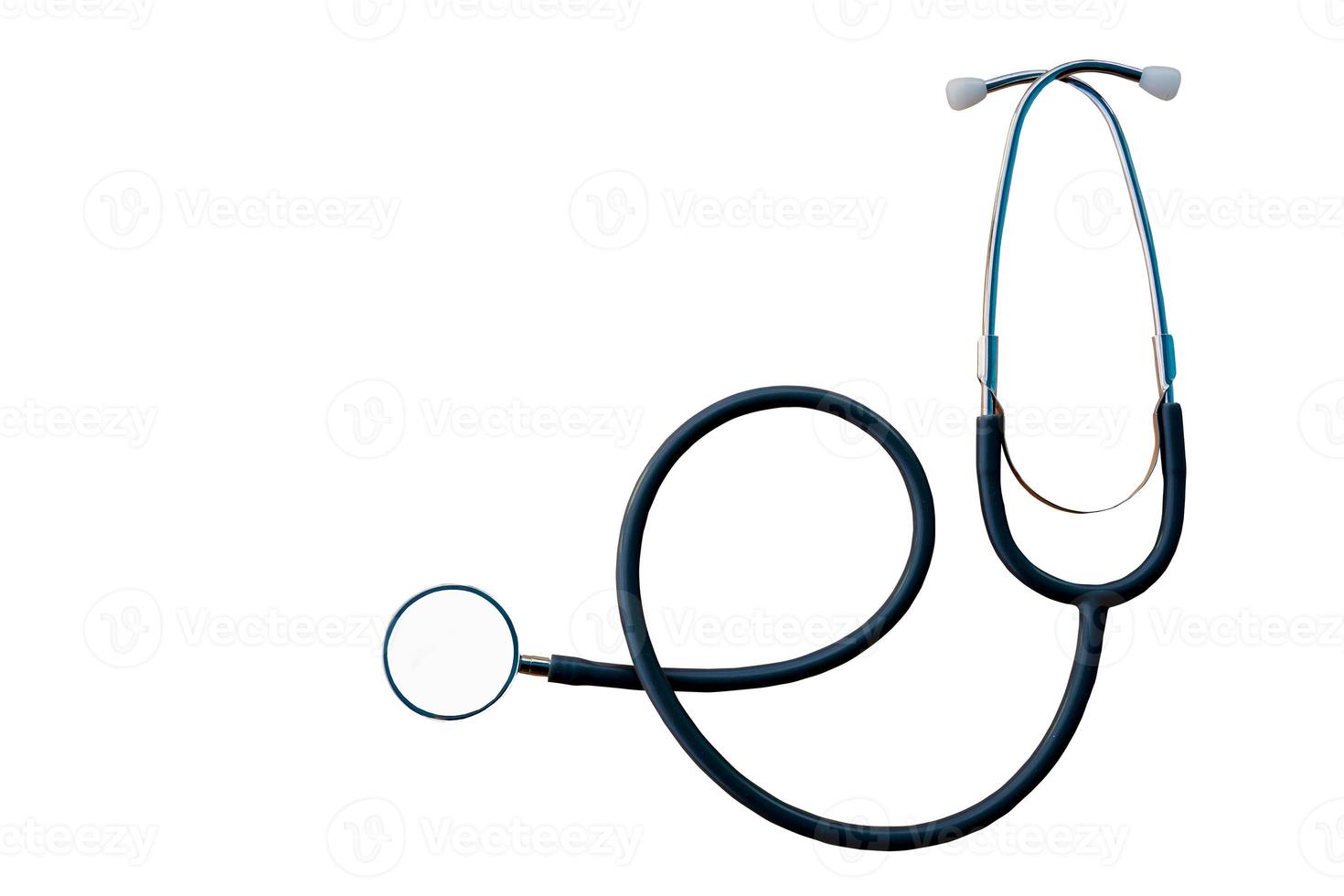 isolated medical stethoscope on a white background. soft and selective focus. photo