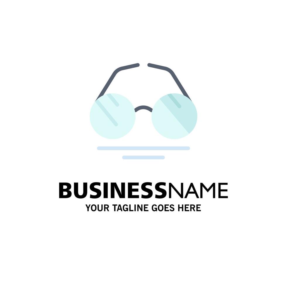 Glasses Eye View Spring Business Logo Template Flat Color vector