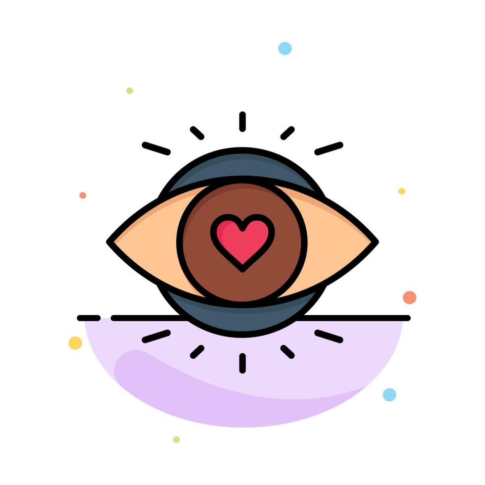 Eye Eyes Education Light Abstract Flat Color Icon Template vector