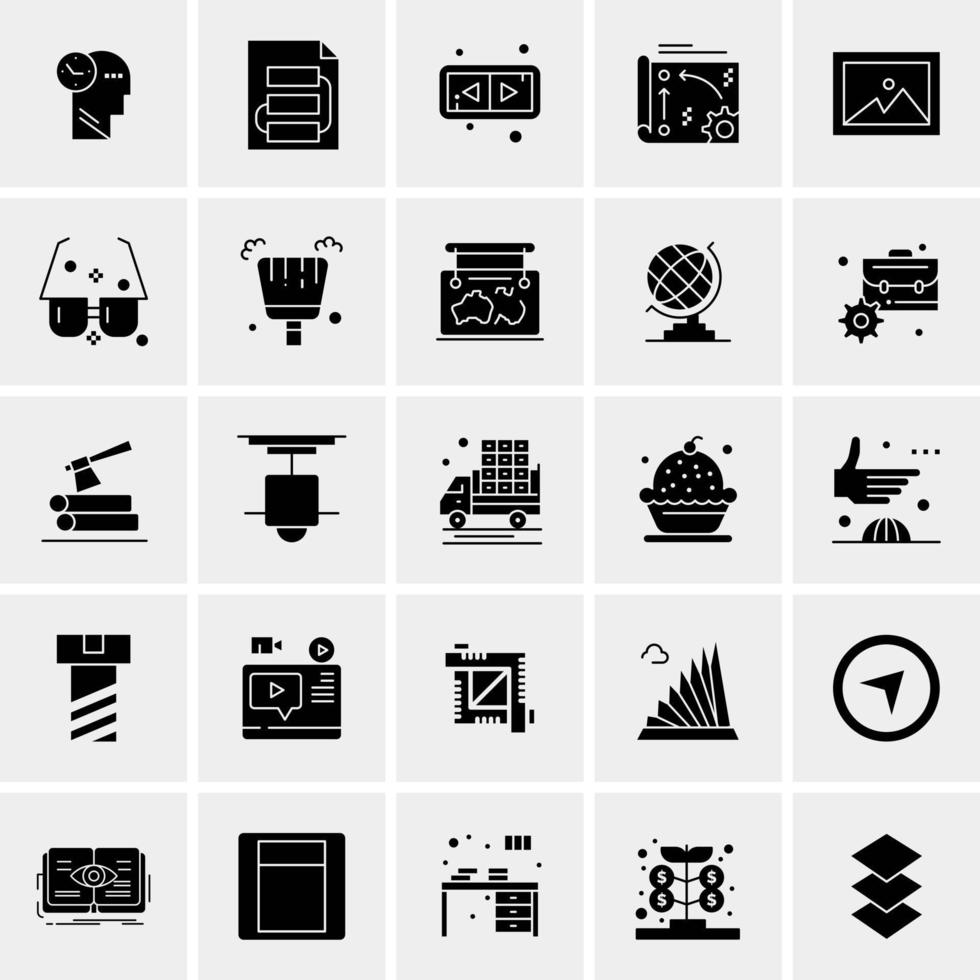 25 iconos de negocios universales vector ilustración de icono creativo para usar en proyectos relacionados con la web y dispositivos móviles