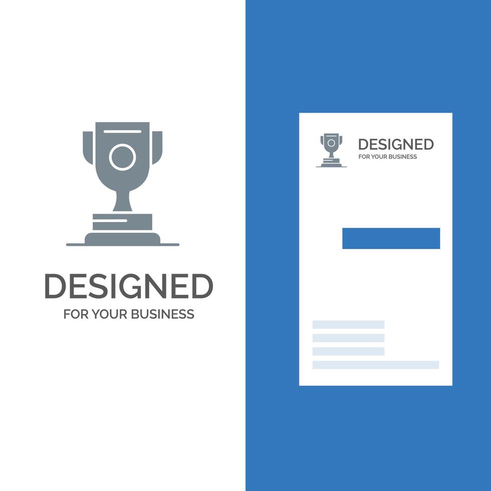 Achievement Award Sport Game Grey Logo Design and Business Card Template vector