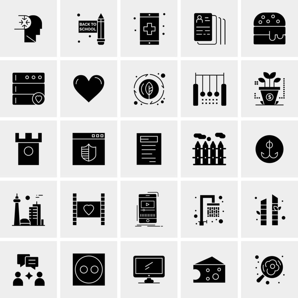 25 Universal Business Icons Vector Creative Icon Illustration to use in web and Mobile Related project