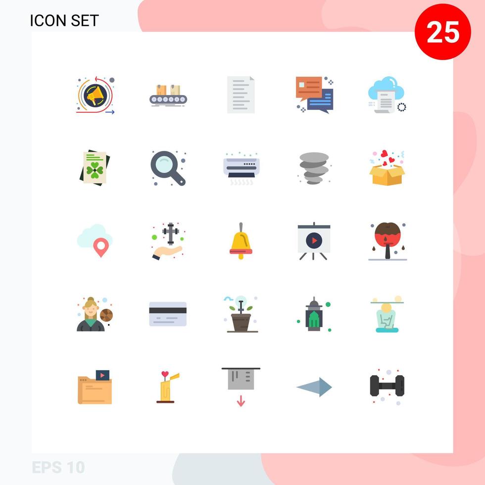25 Creative Icons Modern Signs and Symbols of cloud share code file dialog Editable Vector Design Elements