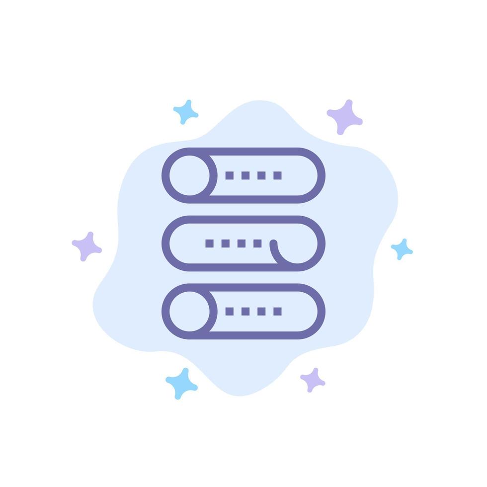 Setting Device Switch On Off Blue Icon on Abstract Cloud Background vector