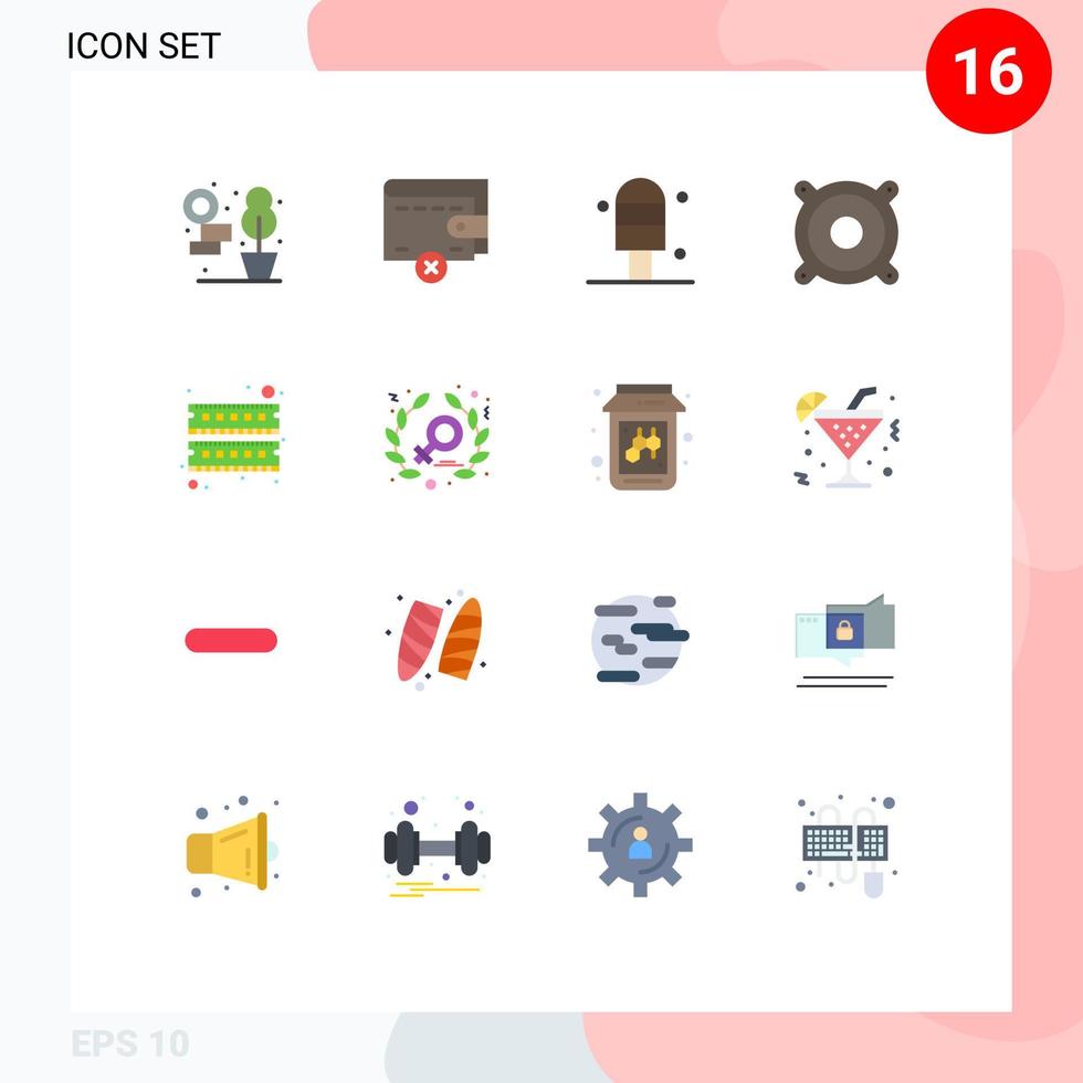 Stock Vector Icon Pack of 16 Line Signs and Symbols for women feminism devices ram device Editable Pack of Creative Vector Design Elements