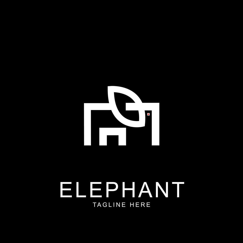 Elephant logo, label, icon design Abstract elephant silhouette template with mandala on his back Vector illustration