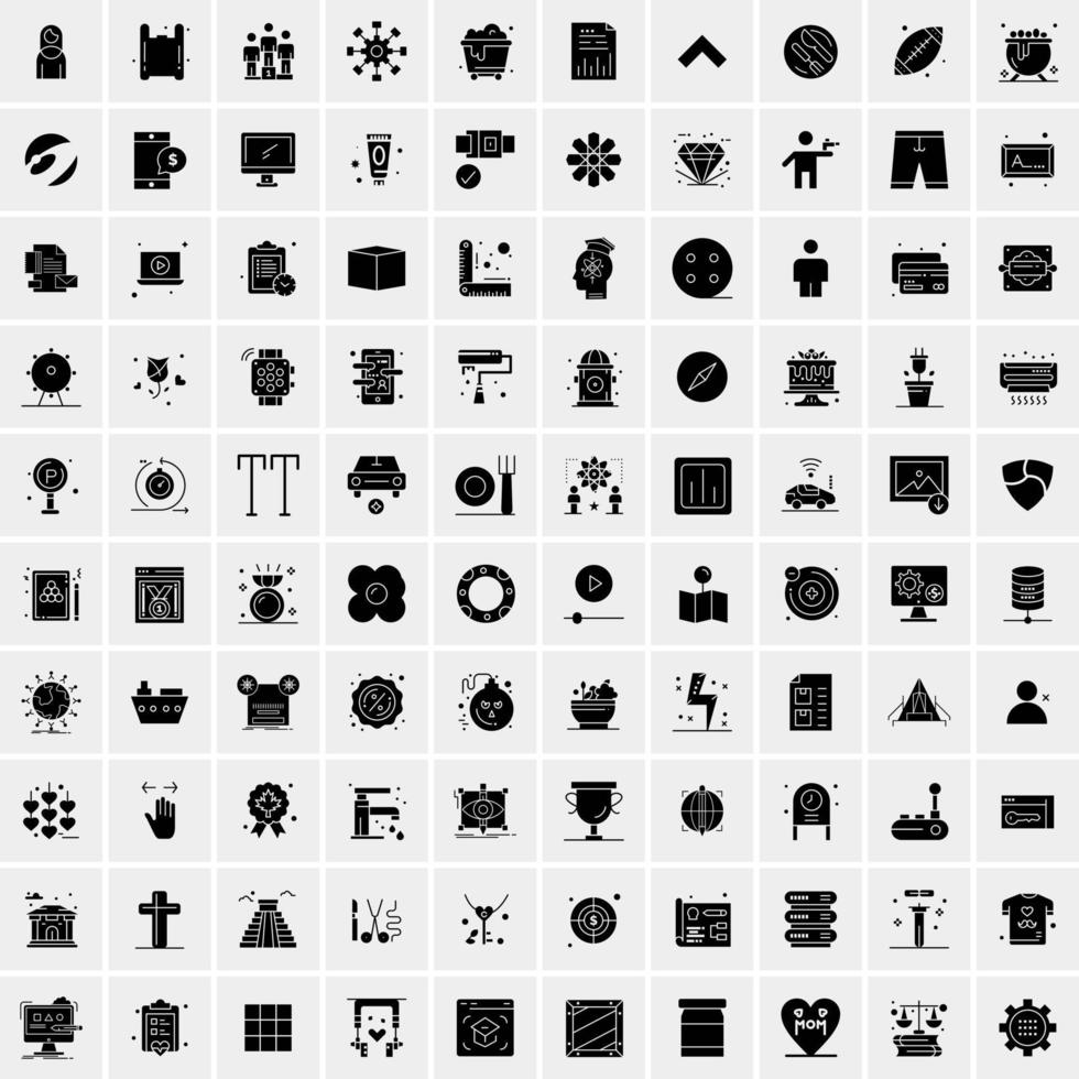 Set of 100 Universal Icons vector