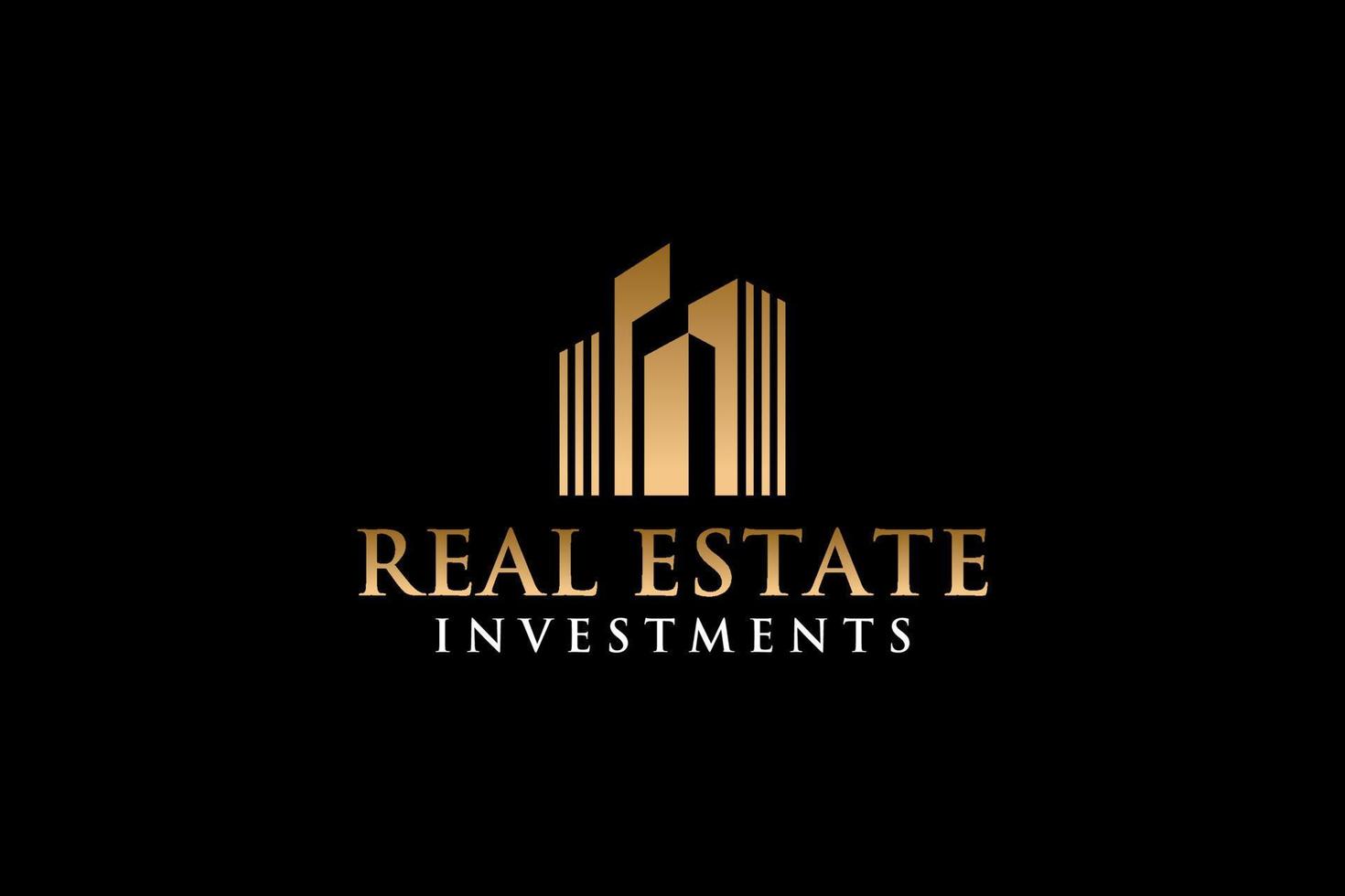 Real Estate Logo. Construction Architecture Building Logo Design Template Element. vector