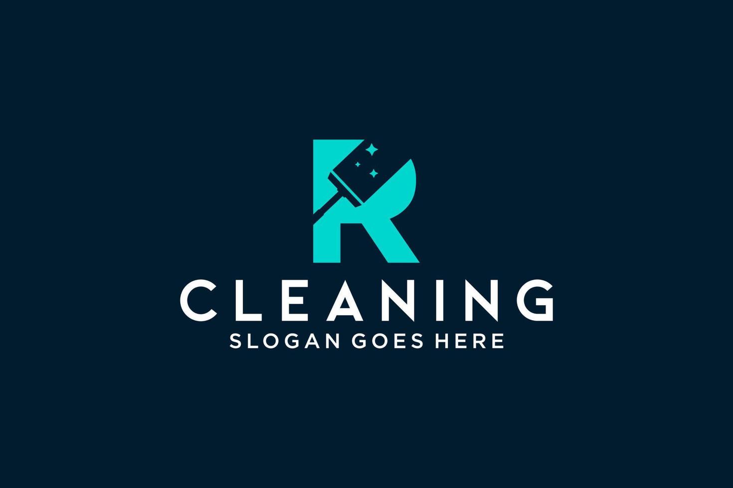 Letter R for cleaning clean service Maintenance for car detailing, homes logo icon vector template.