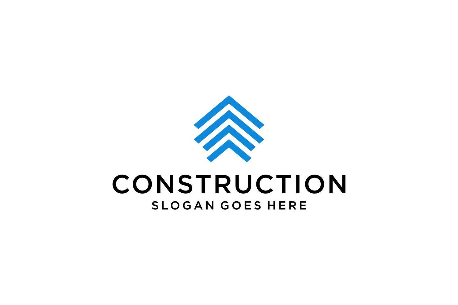 Real Estate Logo. Construction Architecture Building Logo Design Template Element. vector