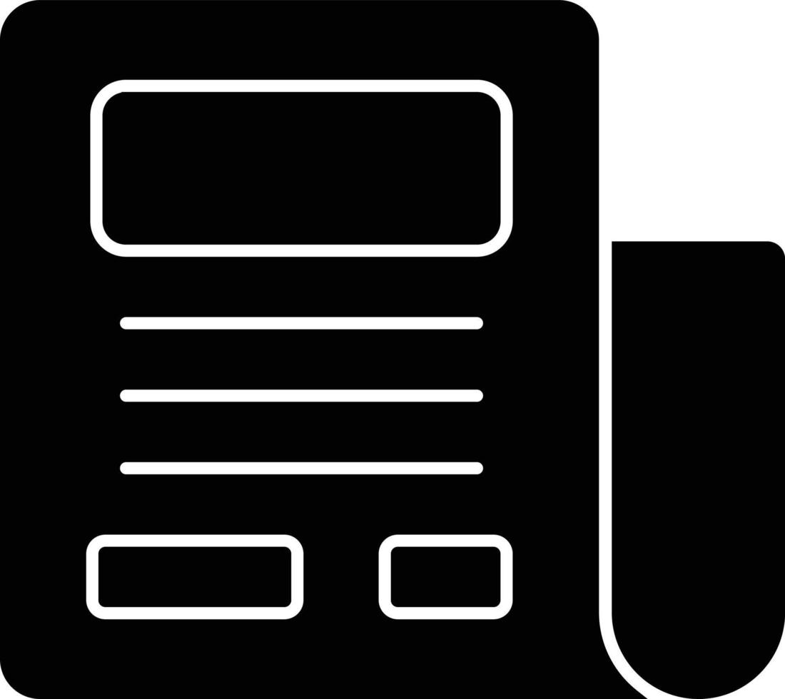 Newspaper Glyph Icon vector