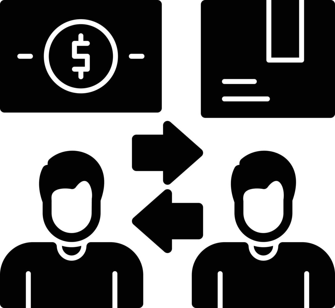 Payment On Delivery Glyph Icon vector