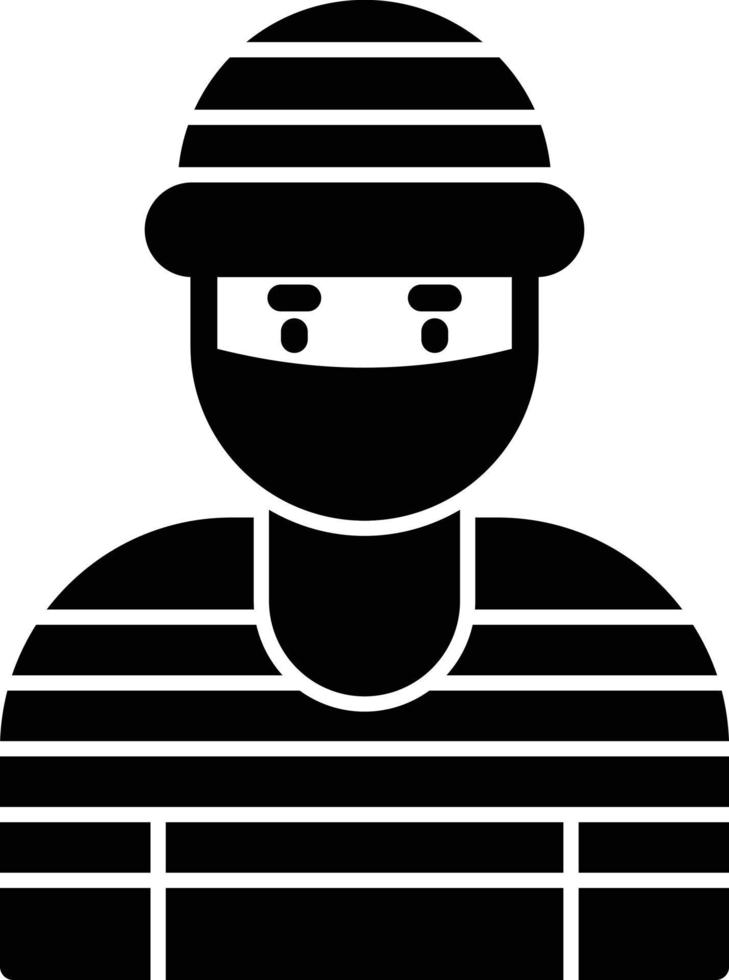 Robber Glyph Icon vector