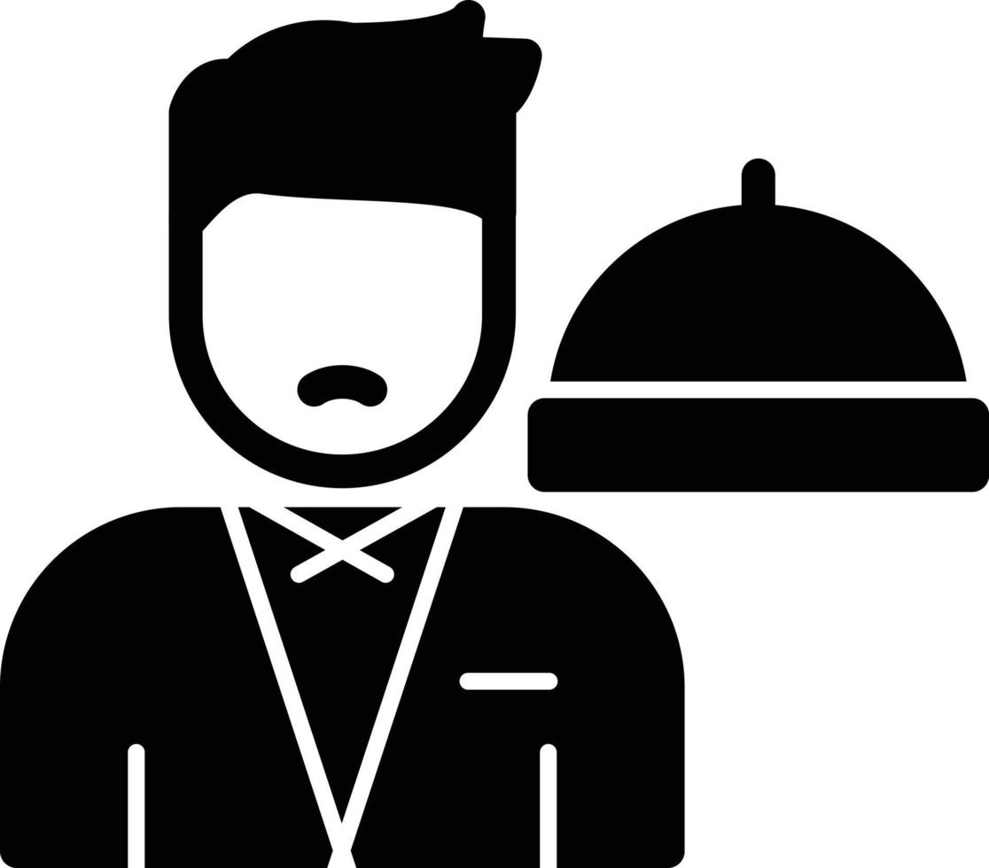 Waiter Glyph Icon vector