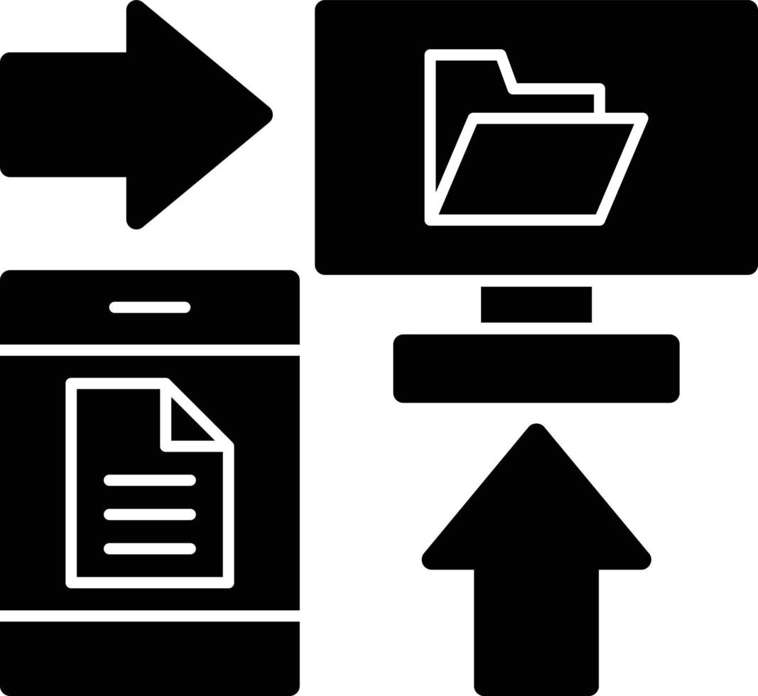 Transfer Glyph Icon vector