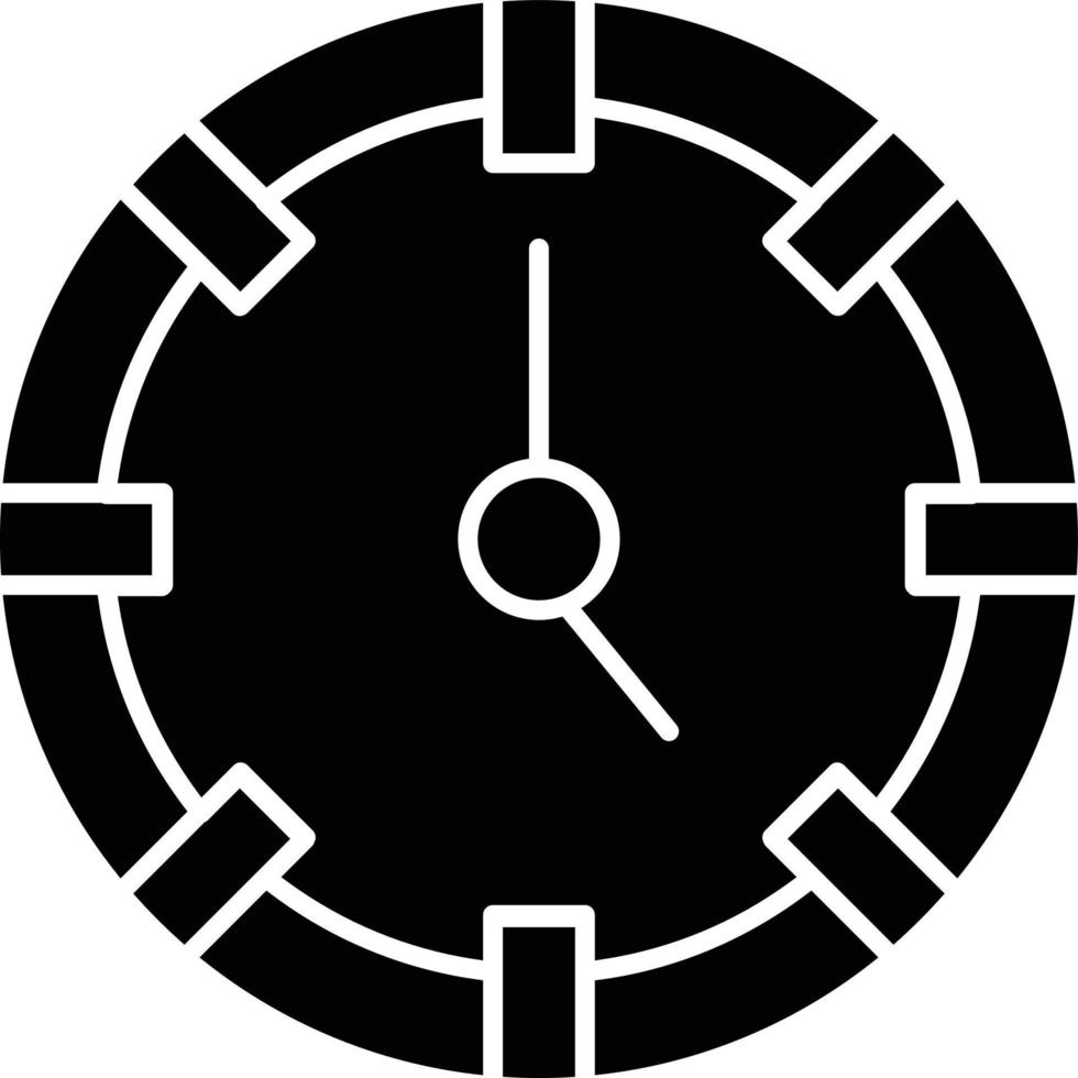 icono de glifo de reloj vector