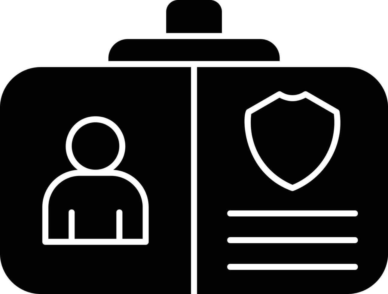 Police Identification Glyph Icon vector