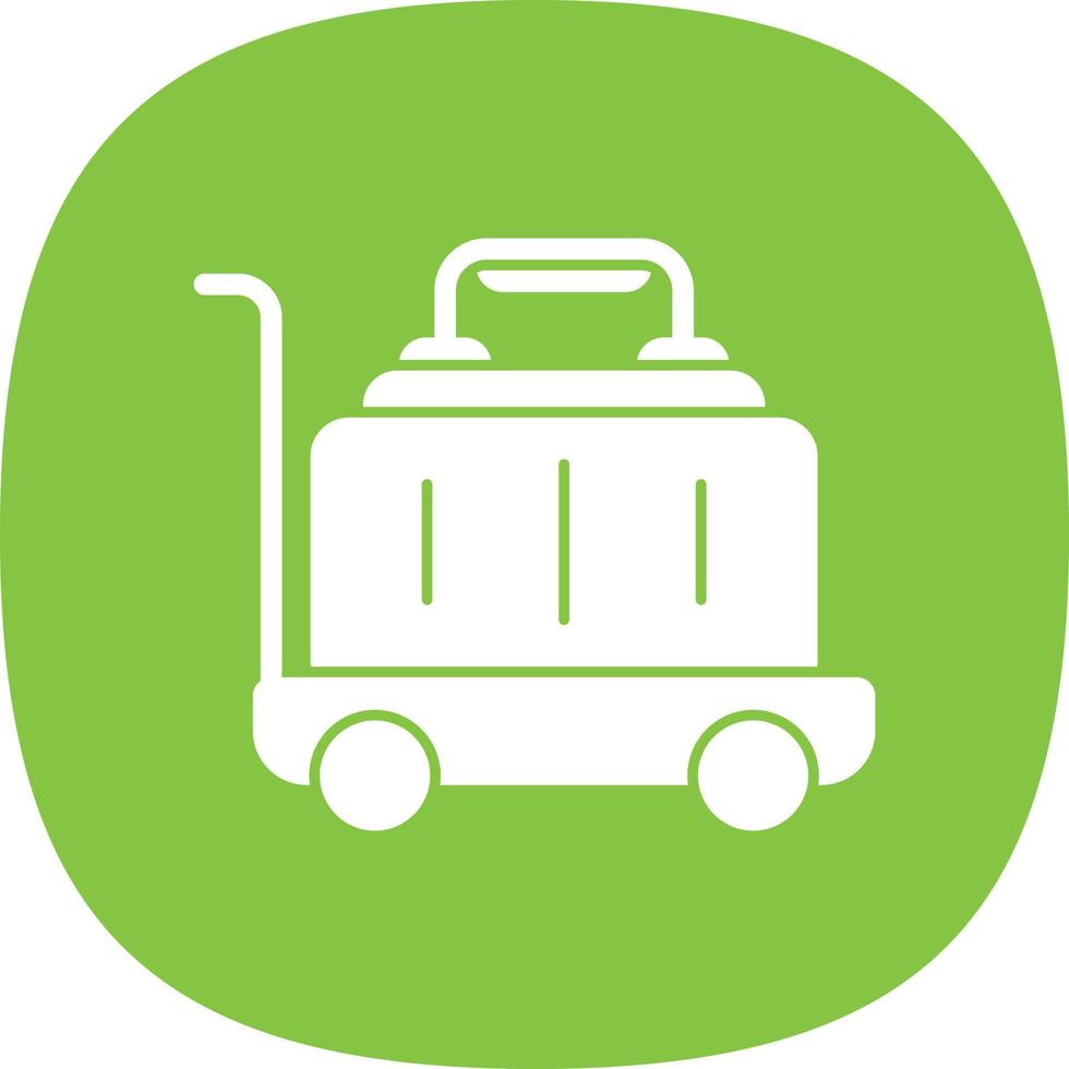 Luggage Cart Vector Icon Design