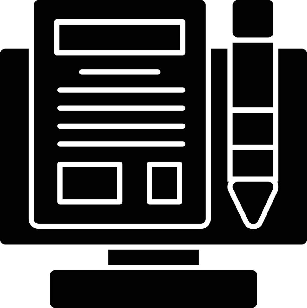Making Blog Glyph Icon vector
