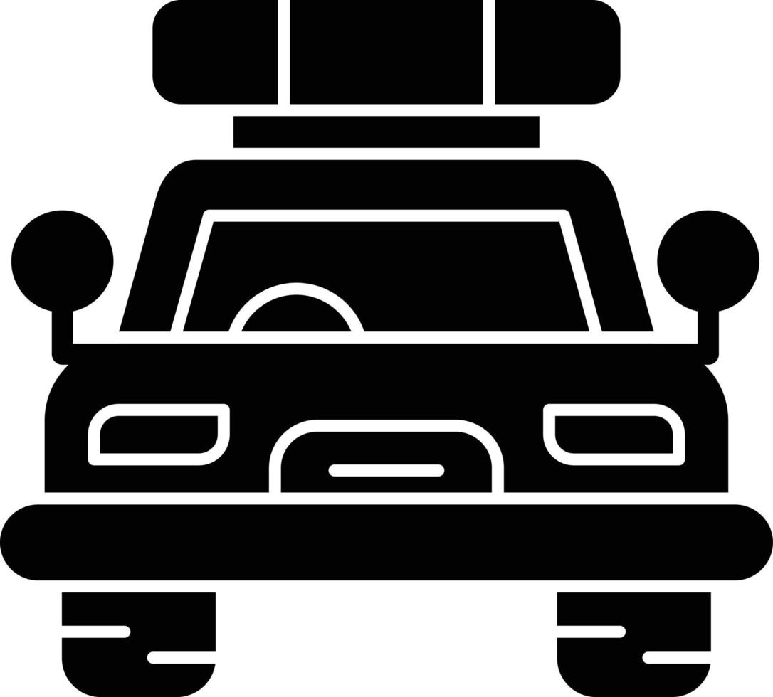 Police Car Glyph Icon vector