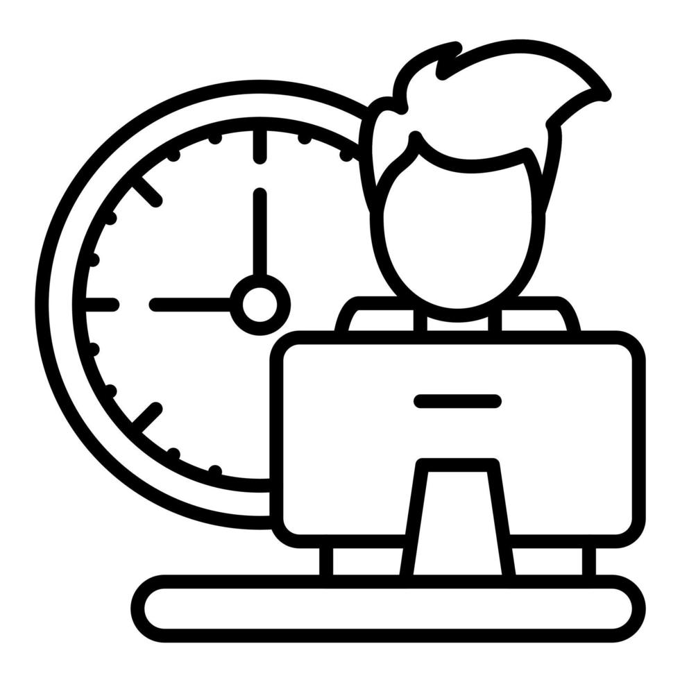 icono de línea de tiempo de trabajo vector