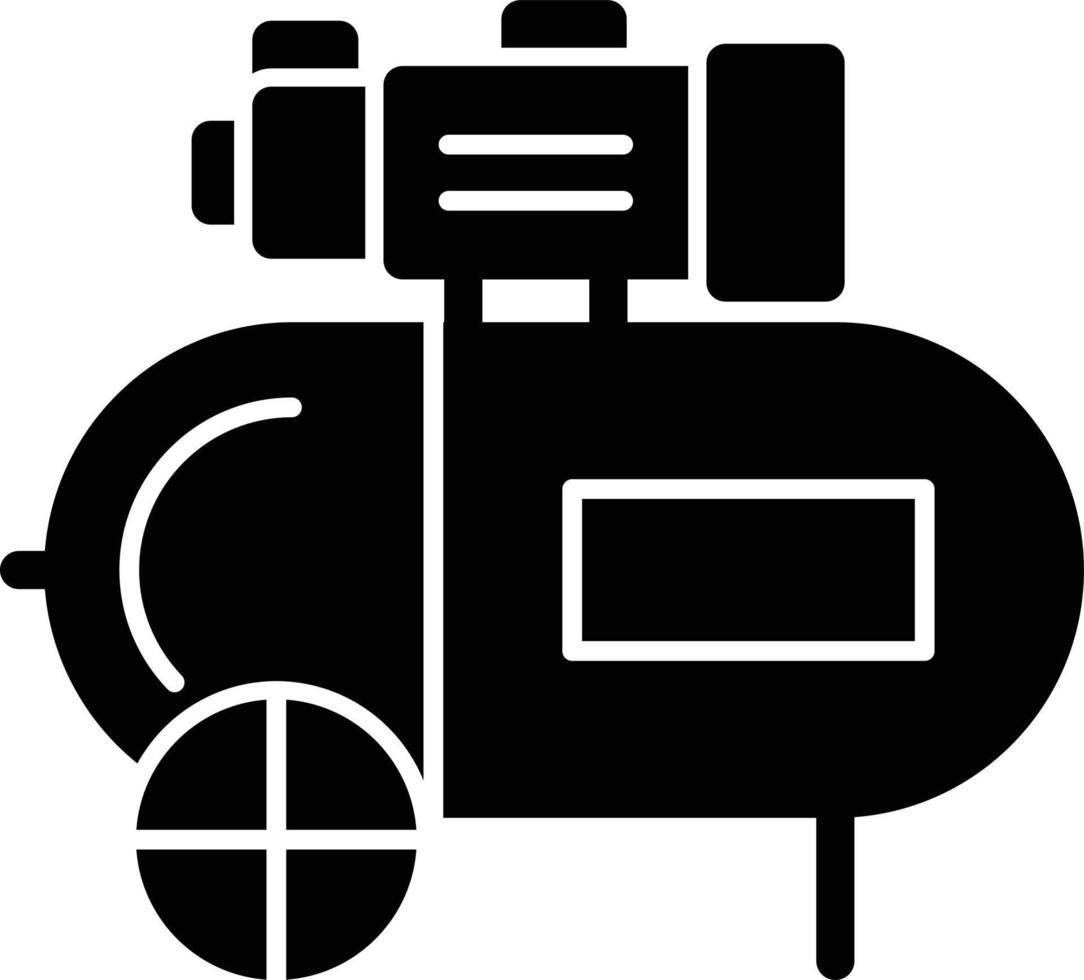 Air Compressor Glyph Icon vector