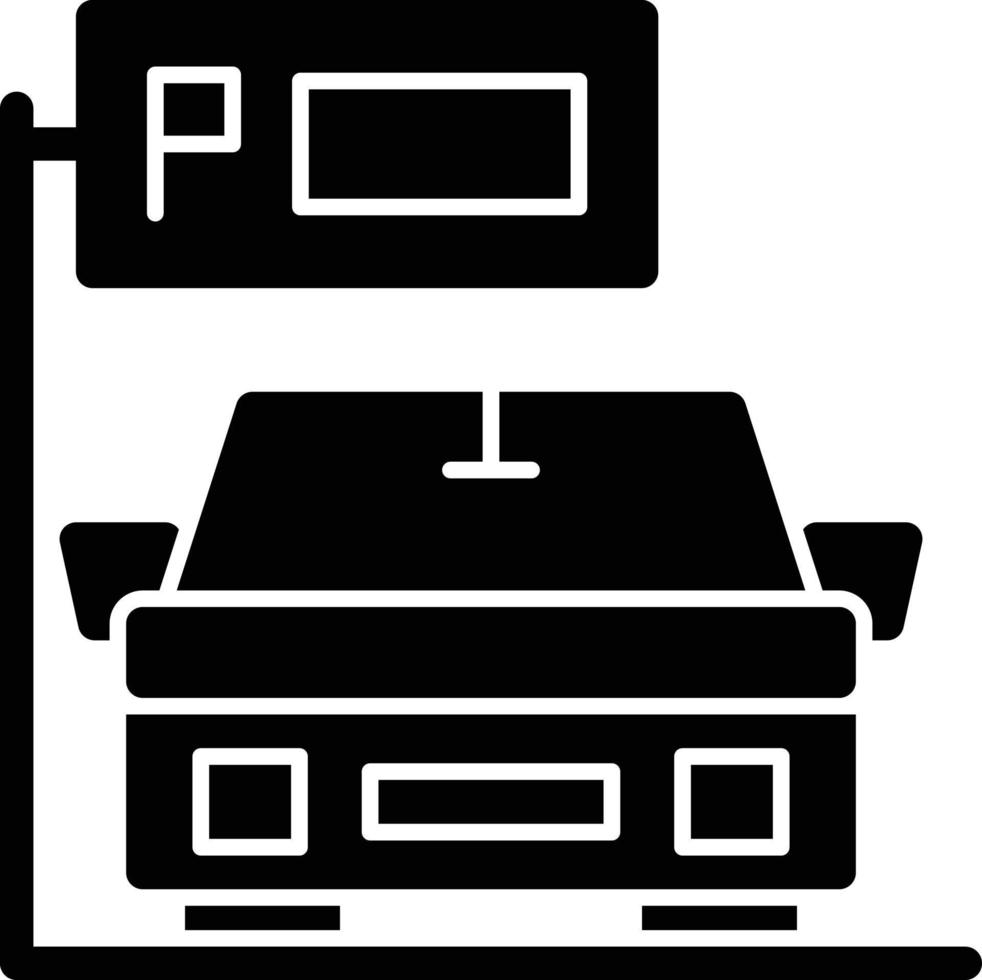 Parking Glyph Icon vector