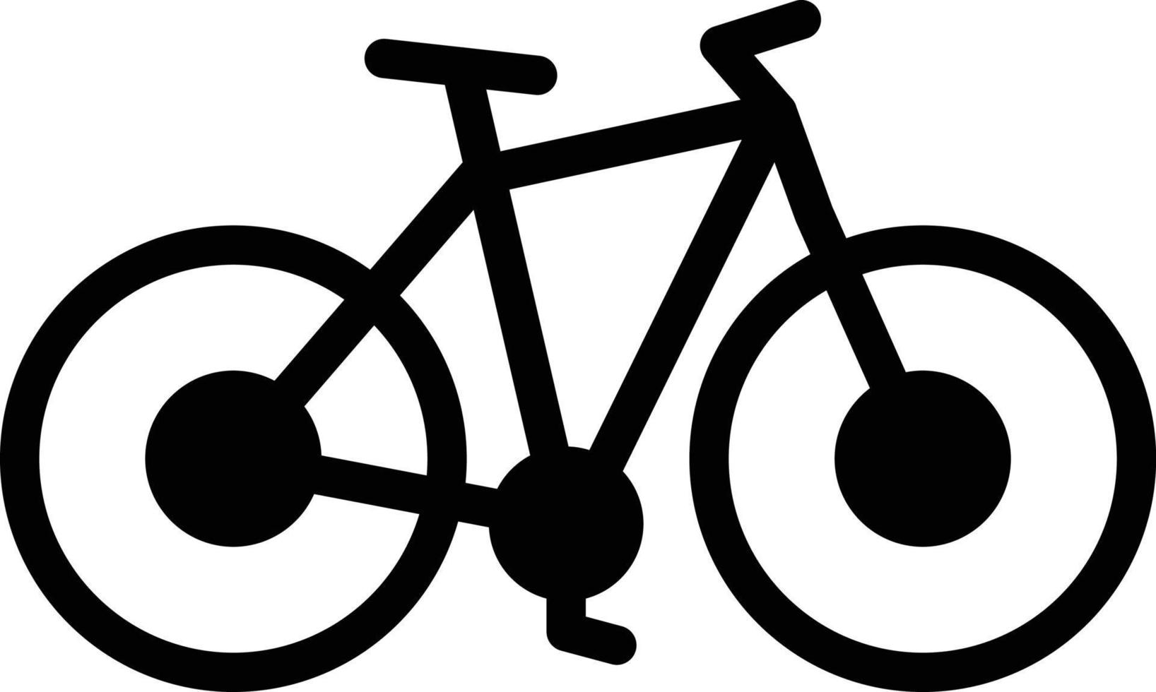 icono de glifo de bicicleta vector