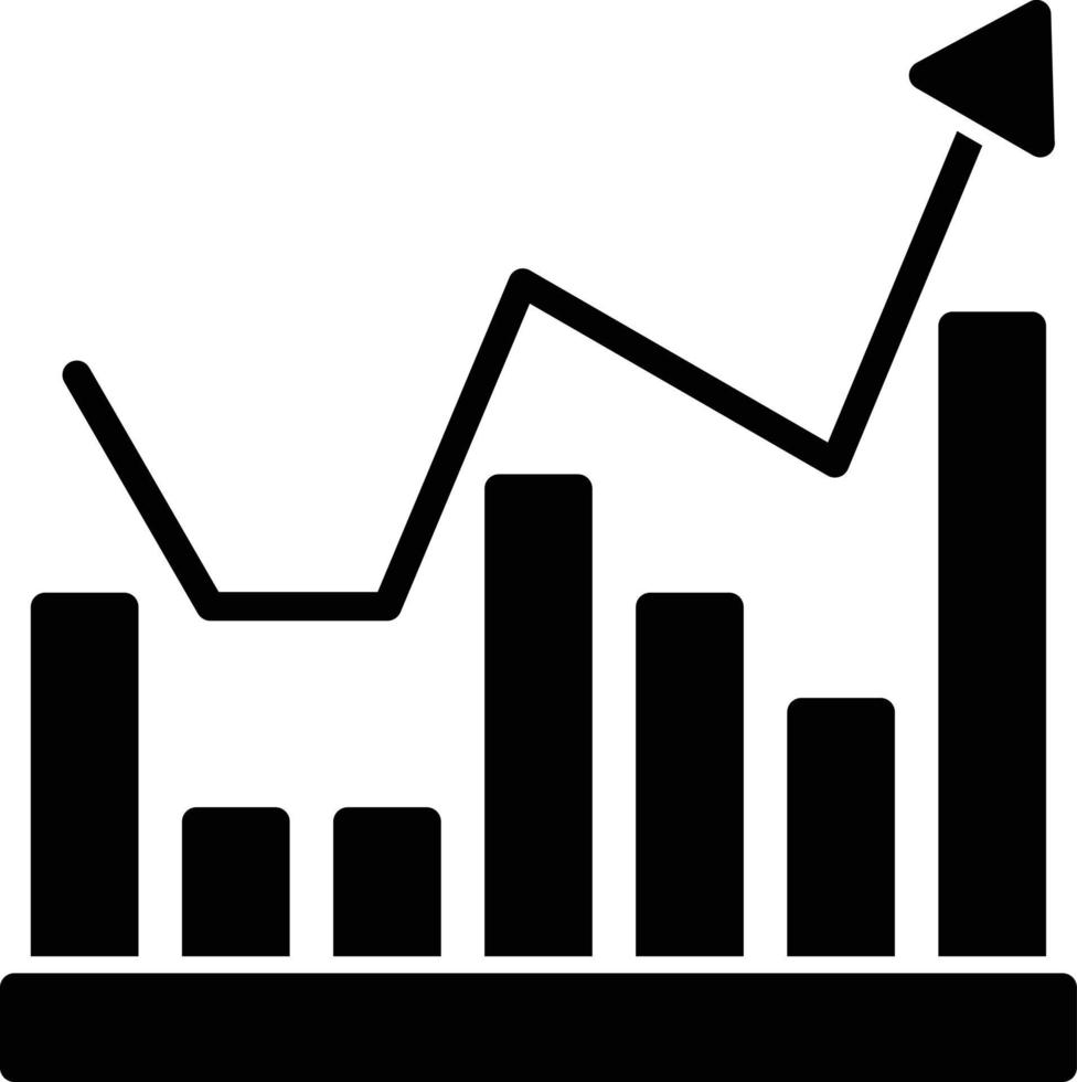 Stock Market Glyph Icon vector