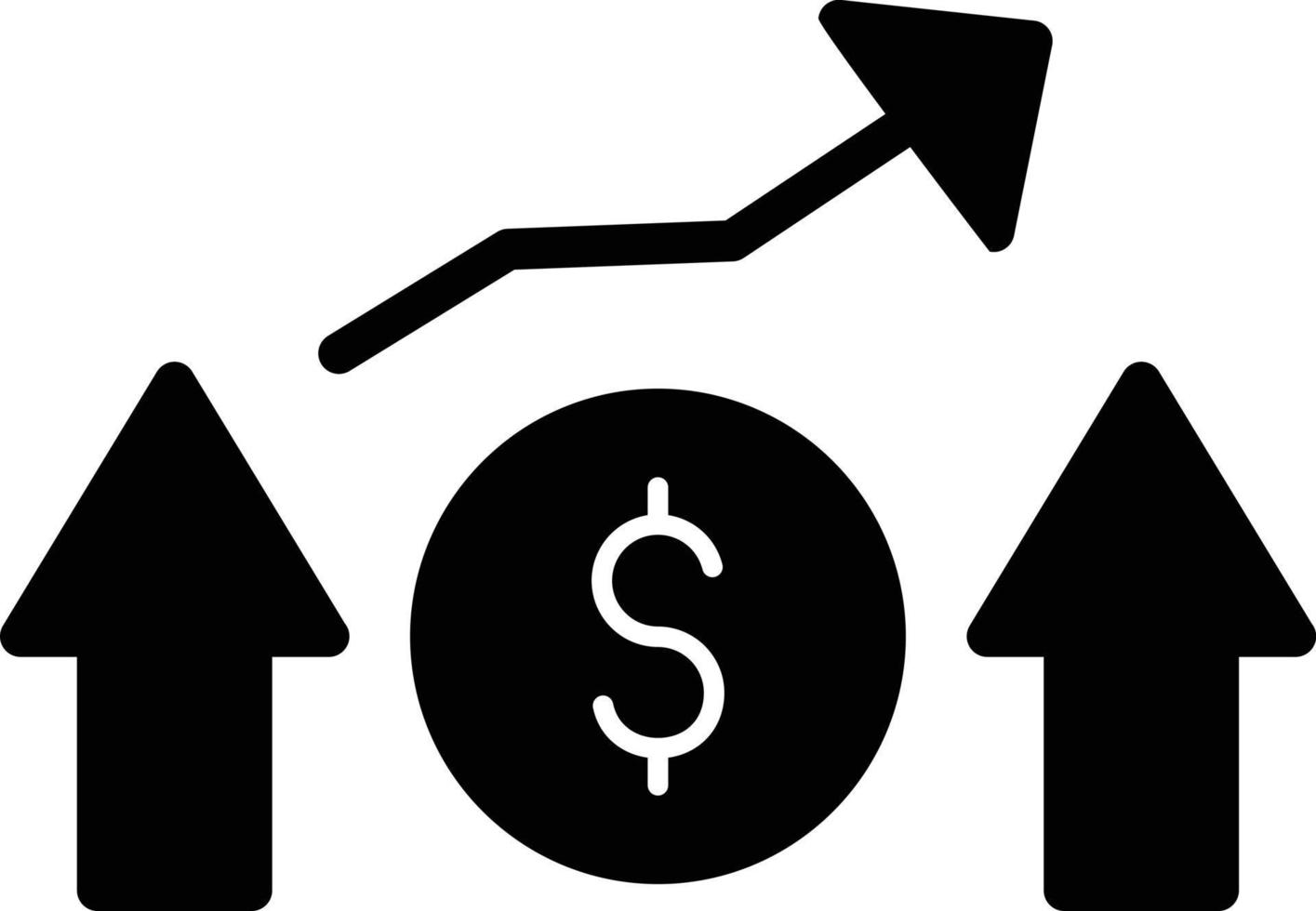 Financial Profit Glyph Icon vector