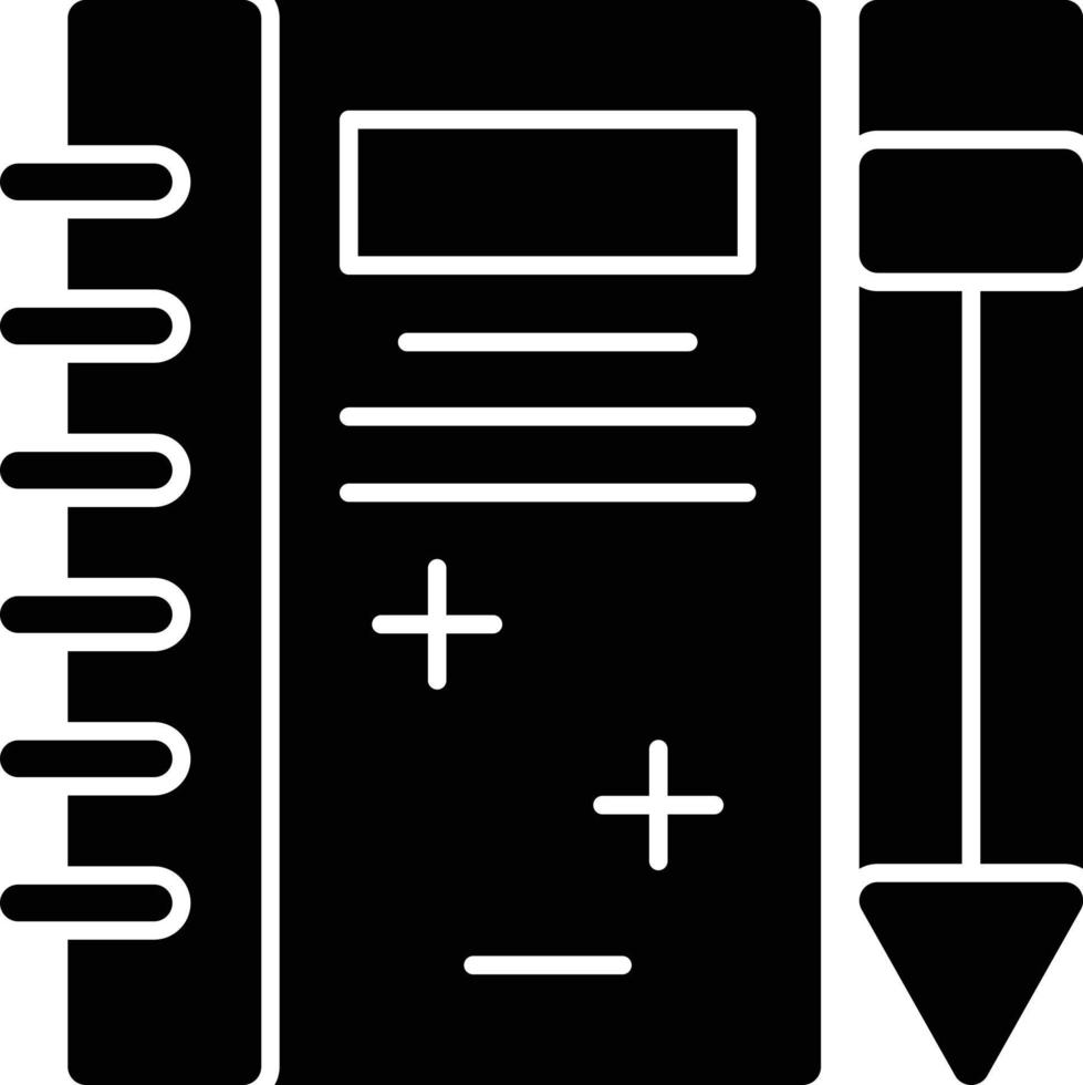 Notebook Glyph Icon vector