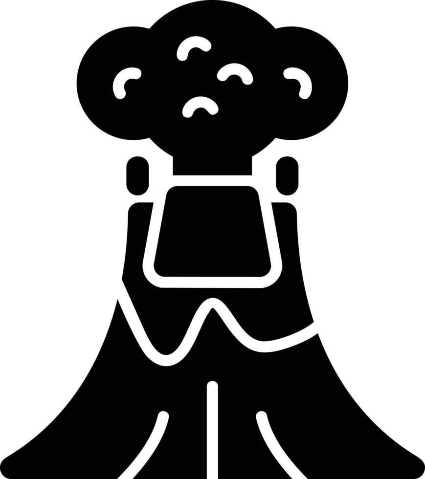 Volcano Glyph Icon vector