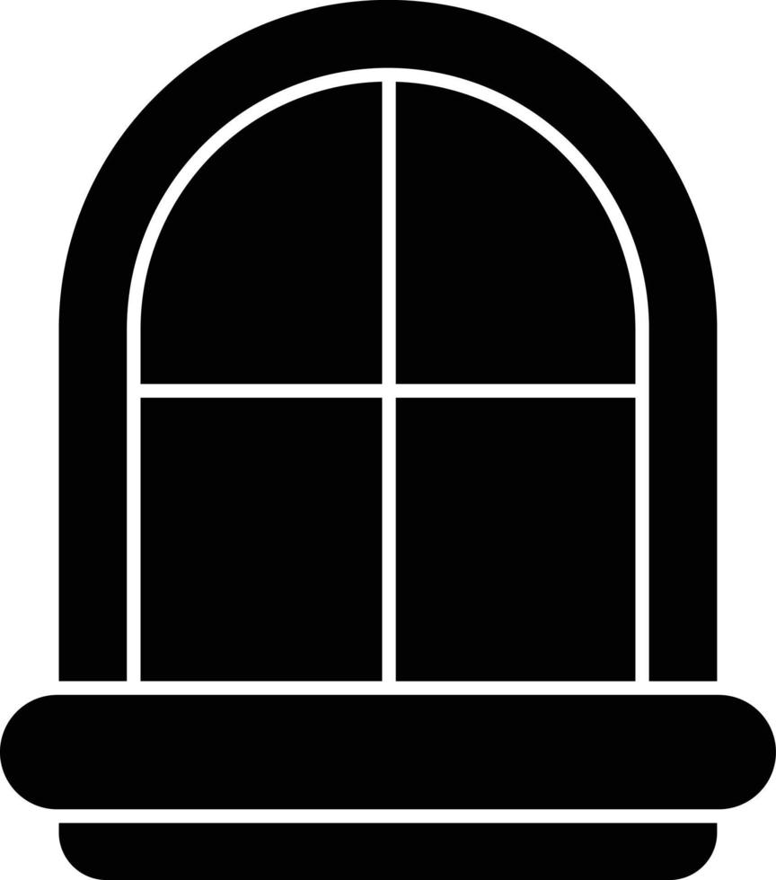 icono de glifo de ventana vector