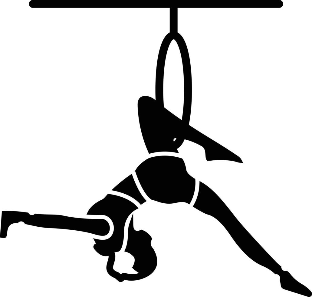 Trapeze Artist Glyph Icon vector