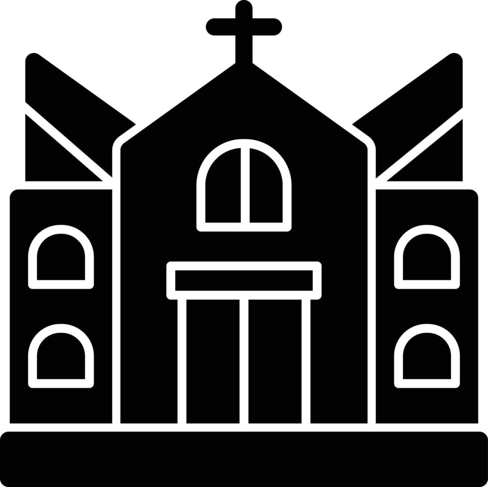 Church Glyph Icon vector