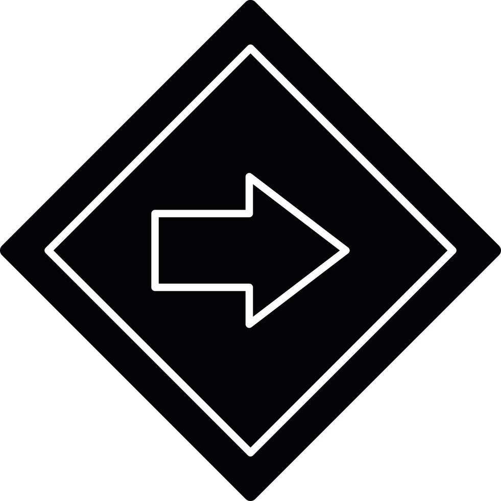 Direction Glyph Icon vector