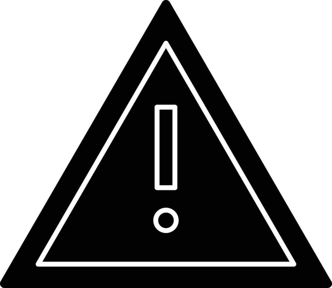 Exclamation Mark Glyph Icon vector
