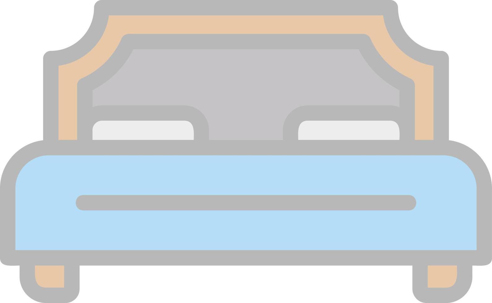 Double Bed Vector Icon Design